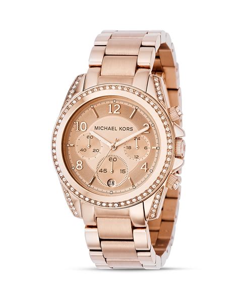 clean michael kors rose gold watch|rose gold mk watch men.